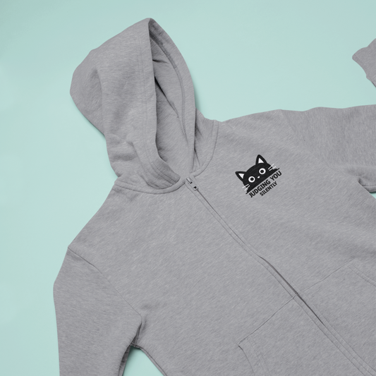 Judging You Silently Cat Zip Hoodie