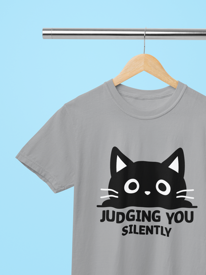 Judging You Silently Big Mood Cat T-Shirt
