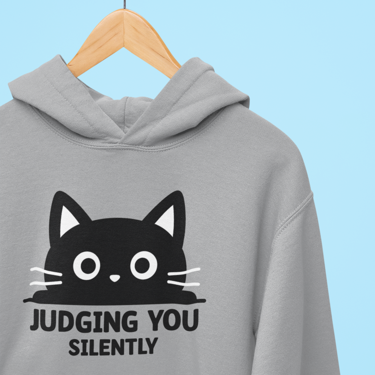 Judging You Silently Big Mood Cat Hoodie