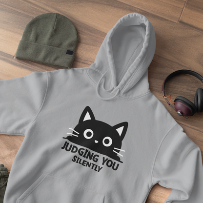 Judging You Silently Big Mood Cat Hoodie