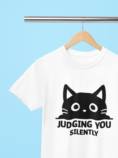 Judging You Silently Big Mood Cat T-Shirt