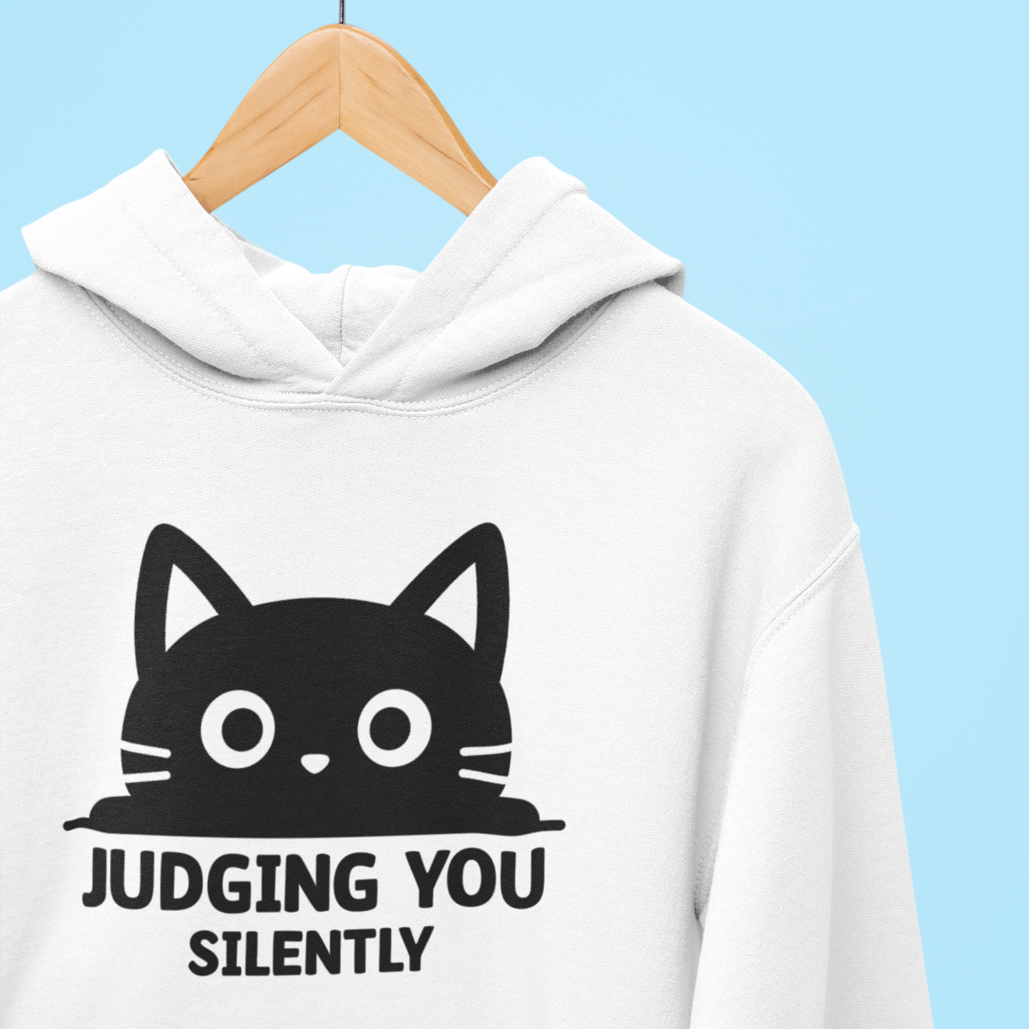 Judging You Silently Big Mood Cat Hoodie