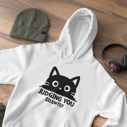 Judging You Silently Big Mood Cat Hoodie