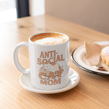 Anti-Social Cat Mom Coffee Mug