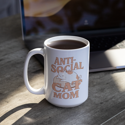 Anti-Social Cat Mom Coffee Mug