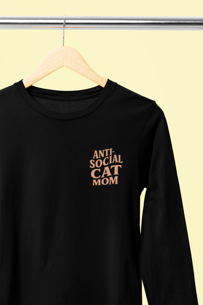 Anti-Social Cat Mom Long Sleeve Tee