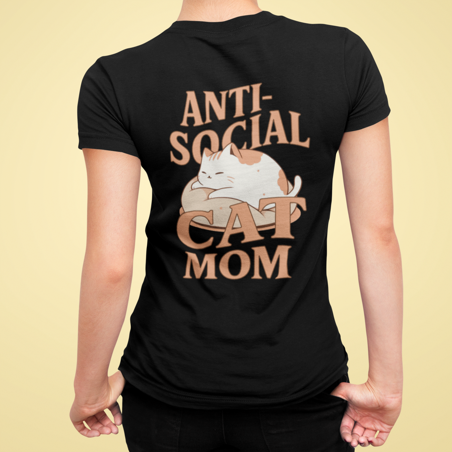 Anti-Social Cat Mom Women’s Slim Fit Tee