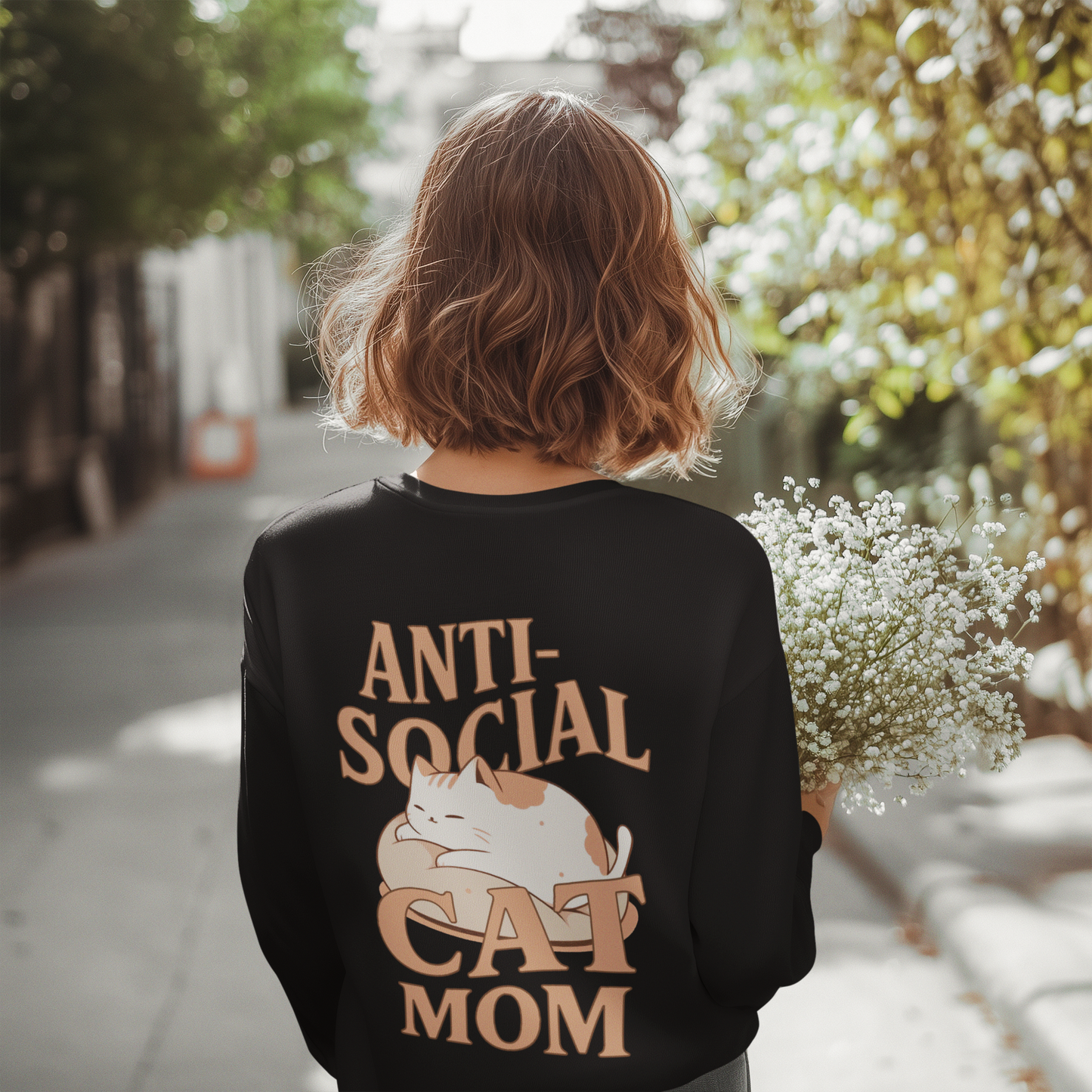 Anti-Social Cat Mom Long Sleeve Tee