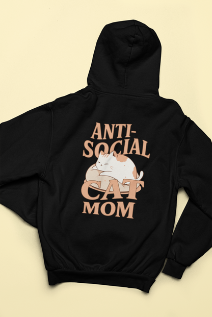 Anti-Social Cat Mom Zip Hoodie