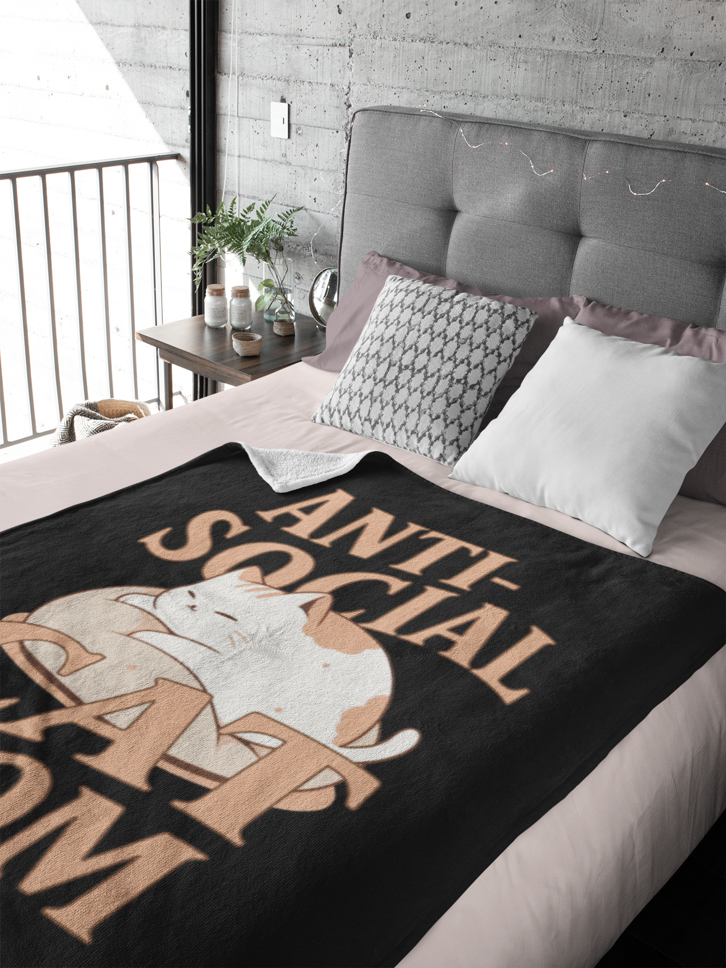 Anti-Social Cat Mom Blanket