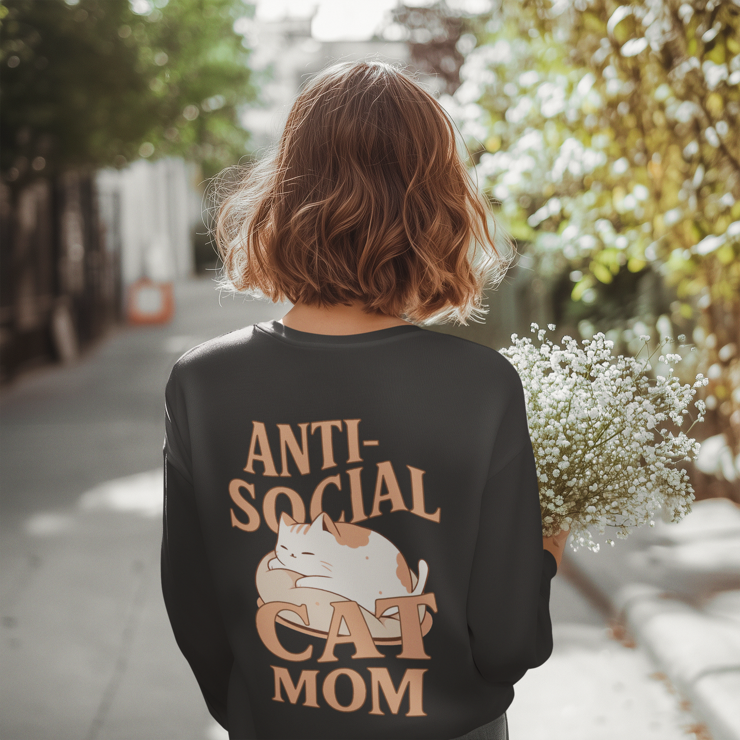 Anti-Social Cat Mom Long Sleeve Tee