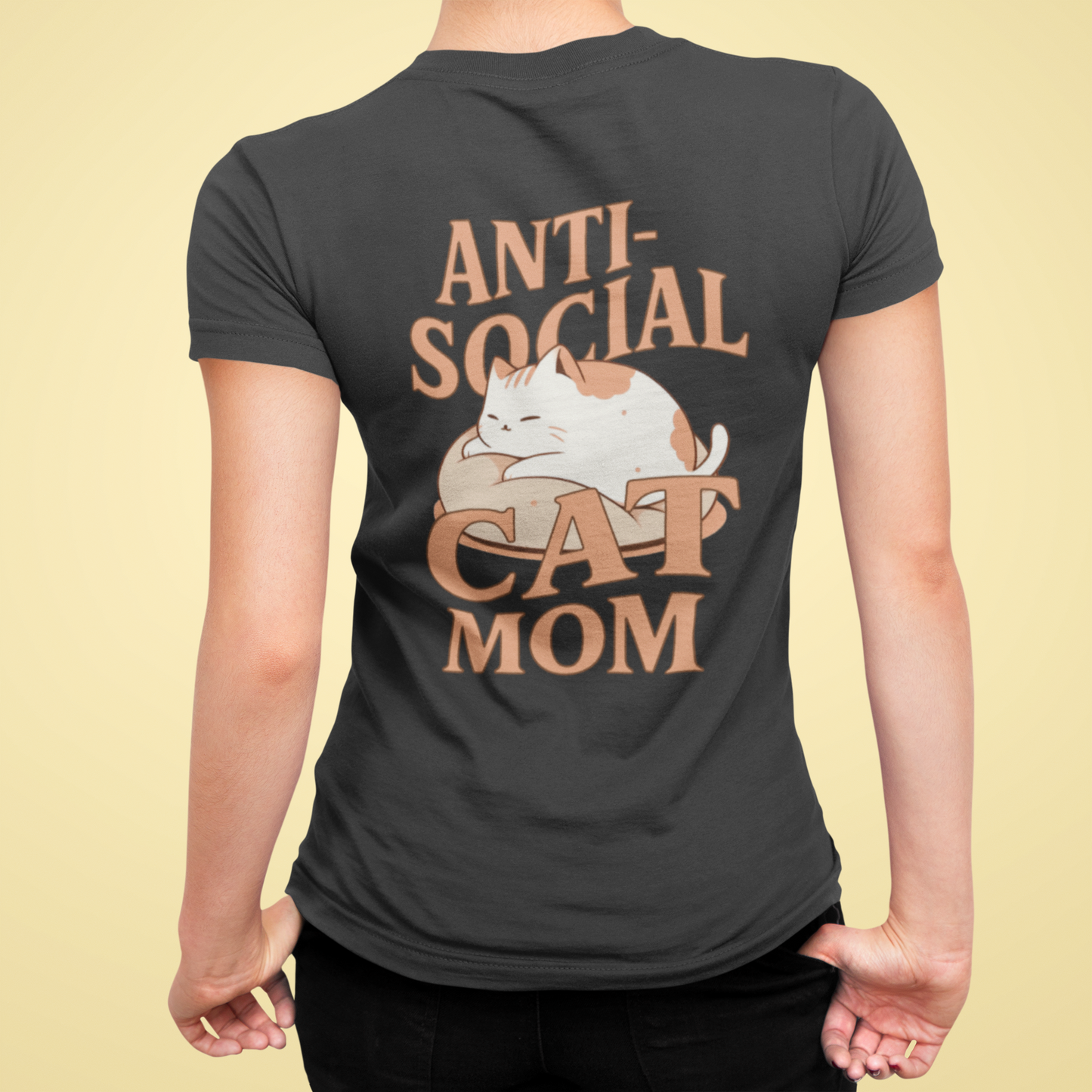 Anti-Social Cat Mom Women’s Slim Fit Tee