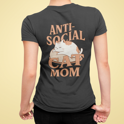Anti-Social Cat Mom Women’s Slim Fit Tee