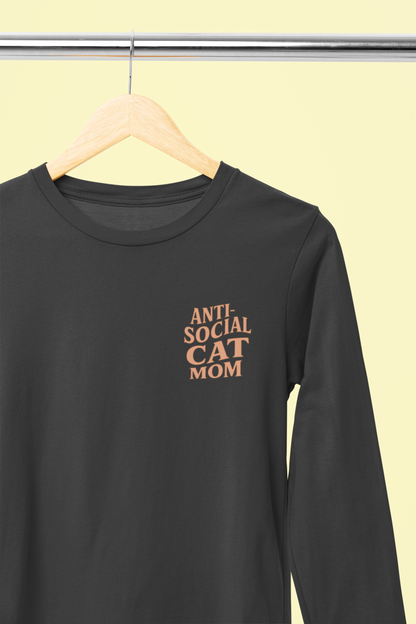 Anti-Social Cat Mom Long Sleeve Tee