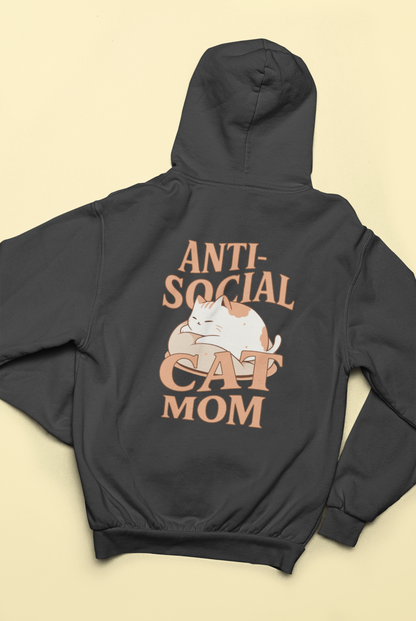Anti-Social Cat Mom Zip Hoodie