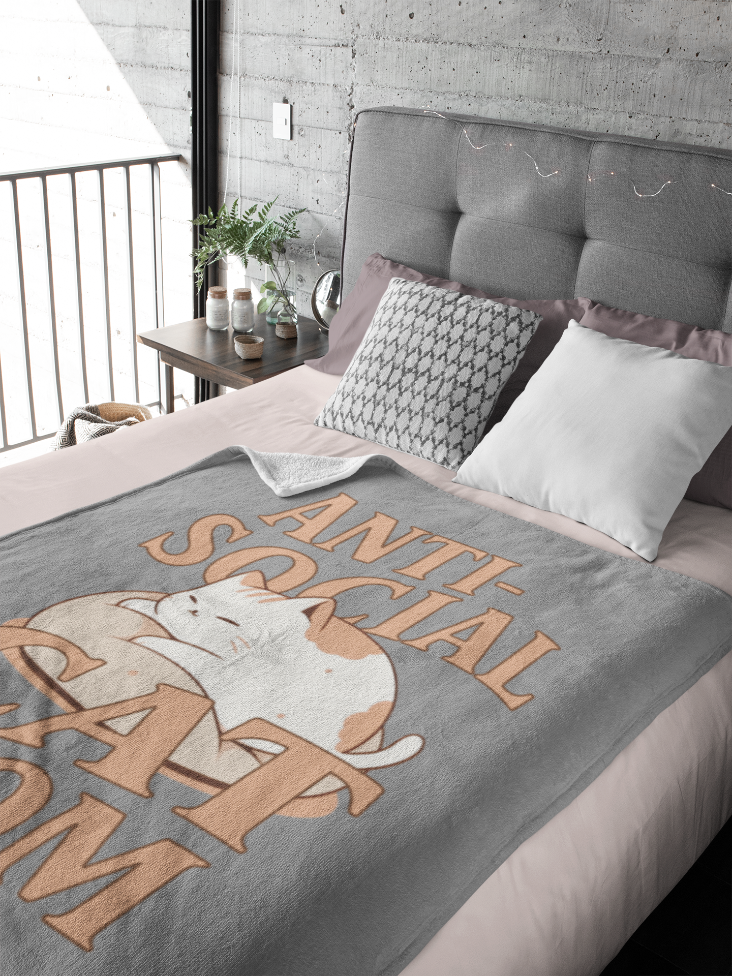 Anti-Social Cat Mom Blanket