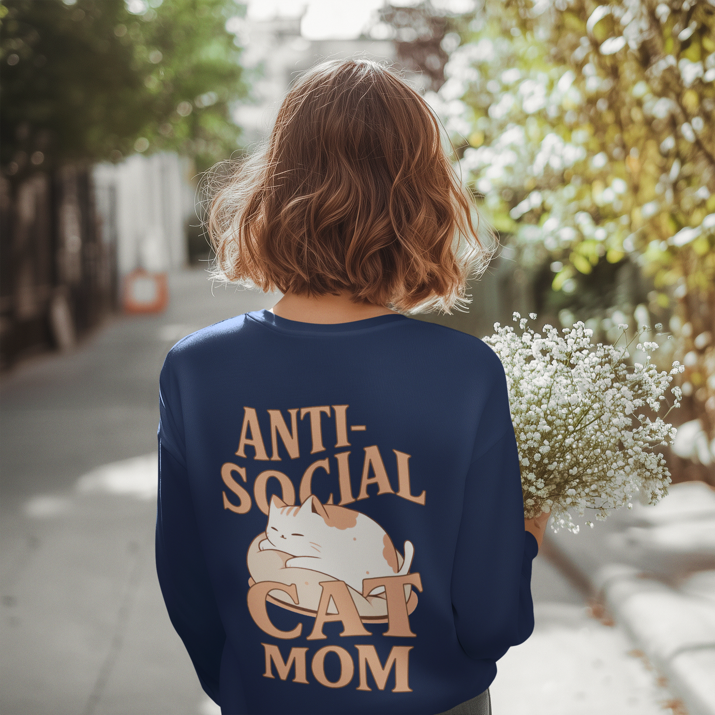 Anti-Social Cat Mom Long Sleeve Tee