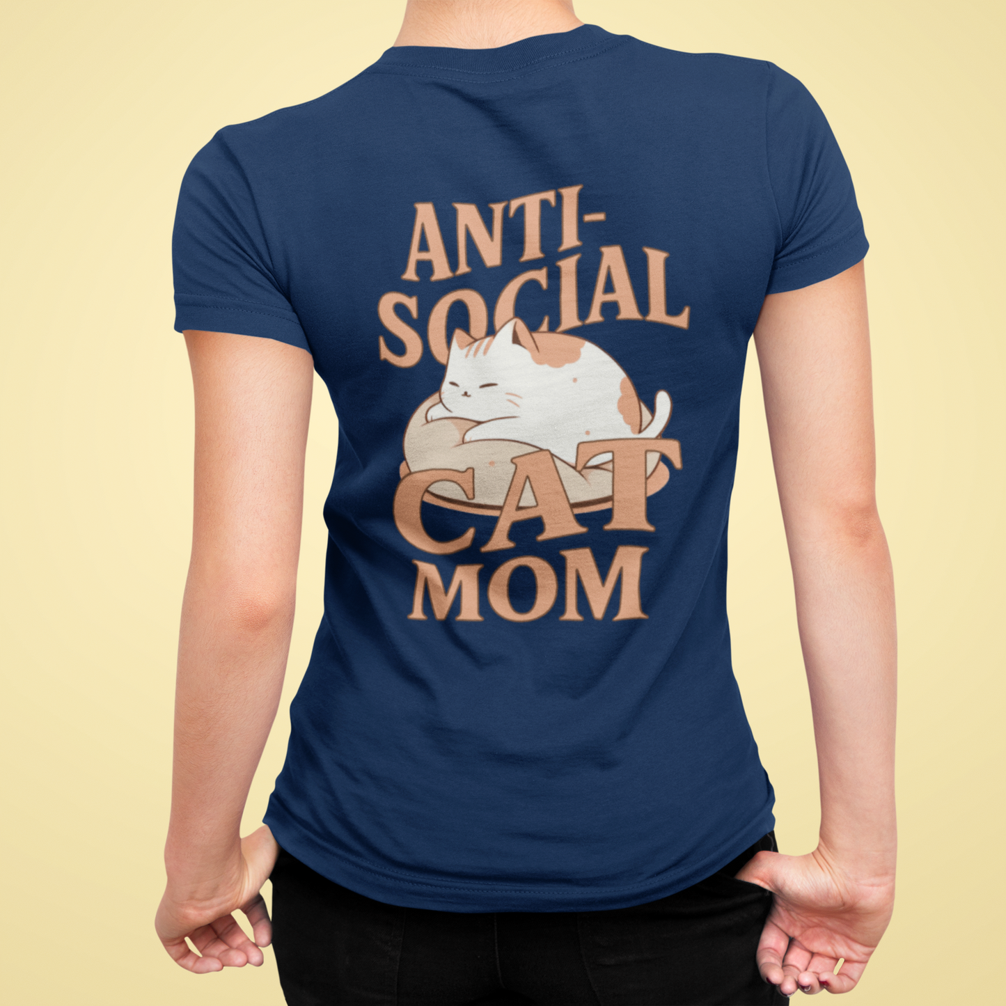 Anti-Social Cat Mom Women’s Slim Fit Tee