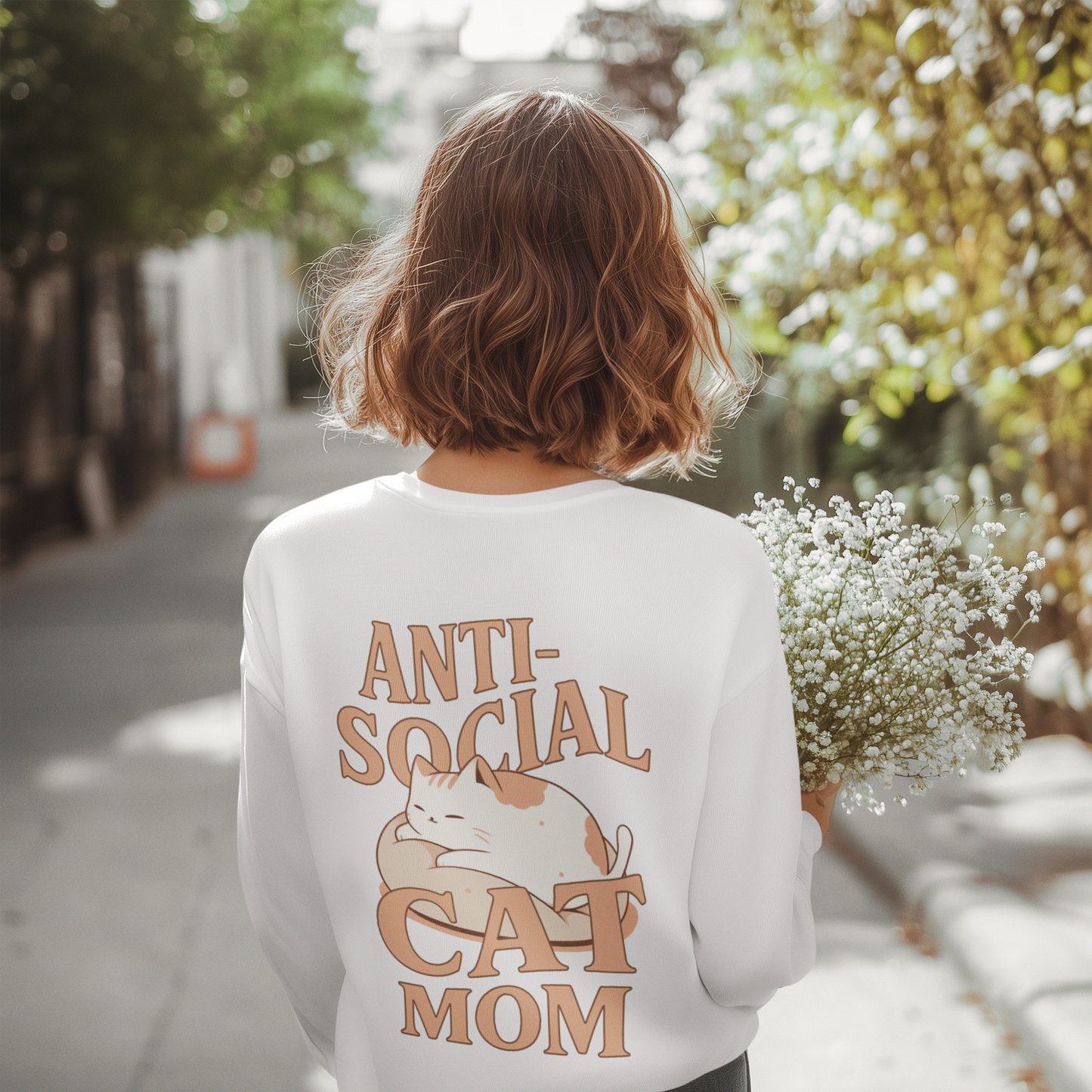 Anti-Social Cat Mom Long Sleeve Tee