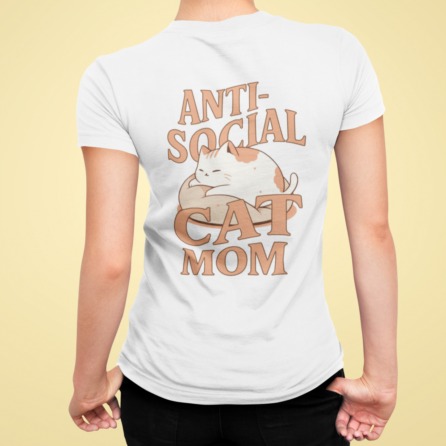 Anti-Social Cat Mom Women’s Slim Fit Tee