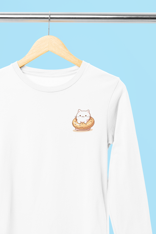 Meow-licious Donut Long Sleeve Tee
