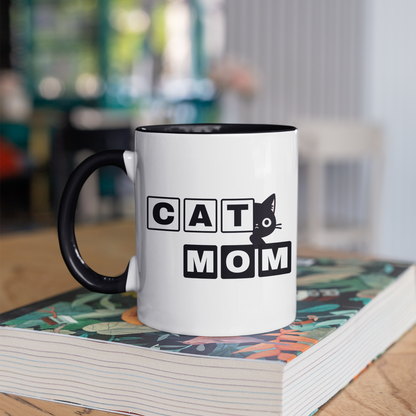 Paw-some Cat Mom 11oz Ceramic Two Tone Mug