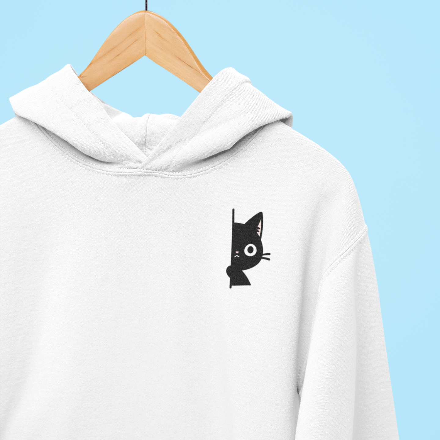Peekaboo Black Cat Hoodie