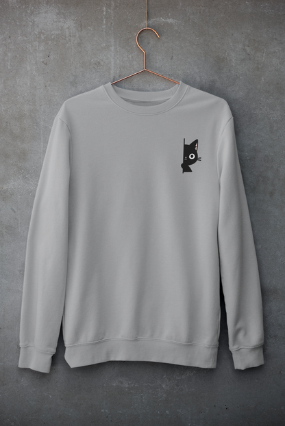 Peekaboo Black Cat Sweatshirt