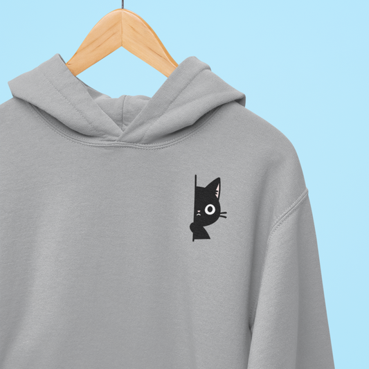 Peekaboo Black Cat Hoodie