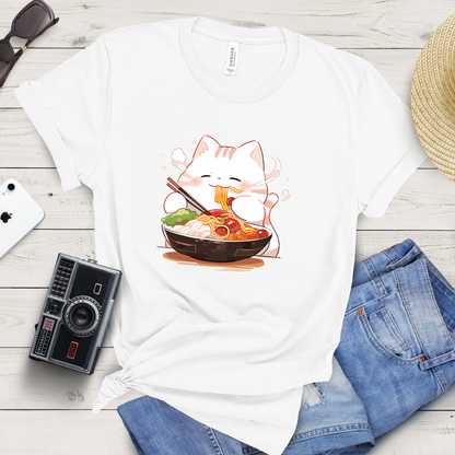 Happy Cat Ramen Feast T-Shirt