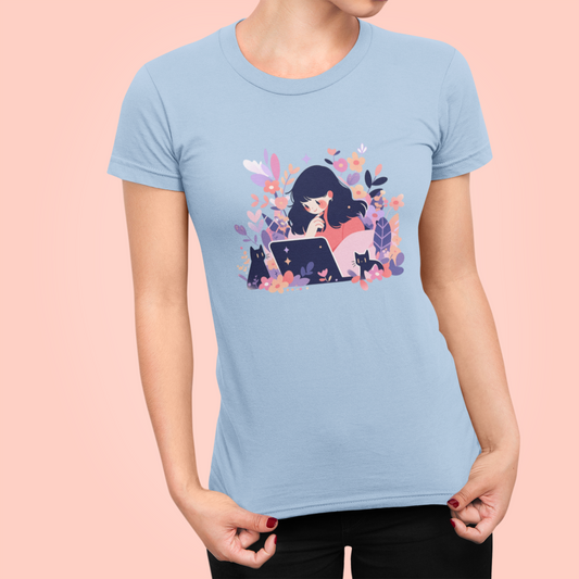 Meowtivation Bloom Women's Slim Fit Tee