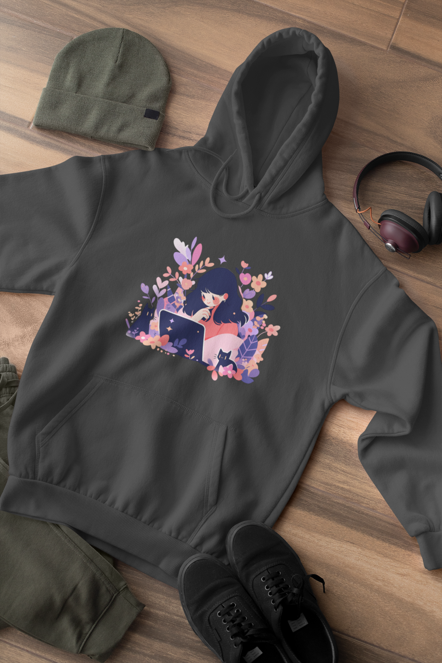 Meowtivation Bloom Hoodie