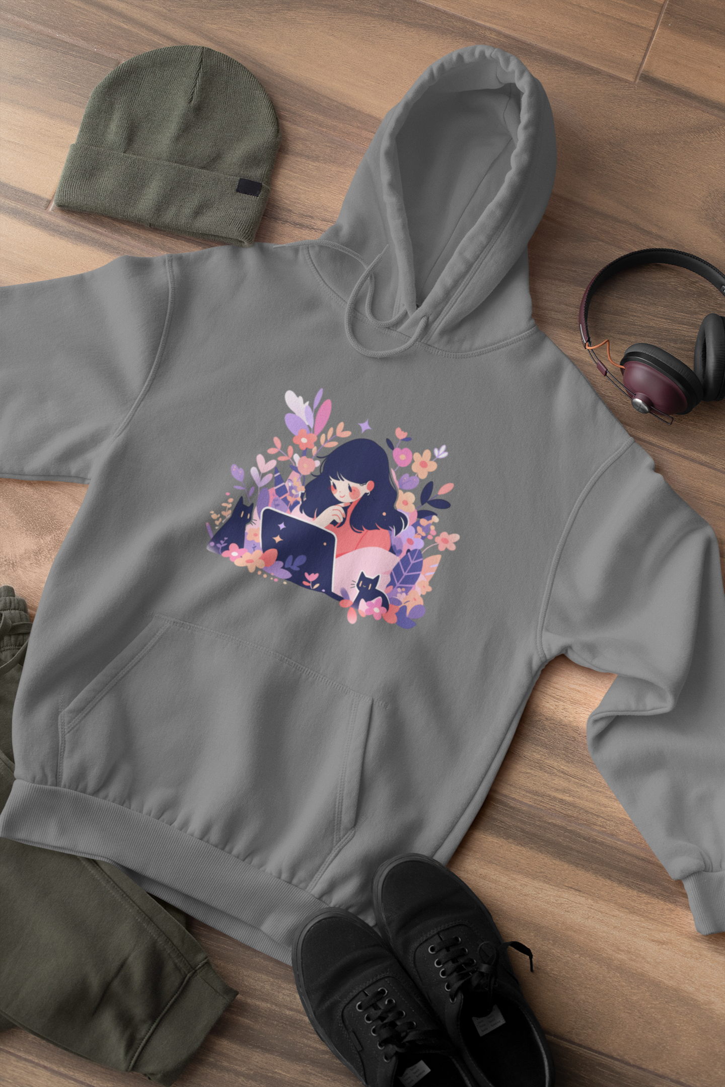 Meowtivation Bloom Hoodie