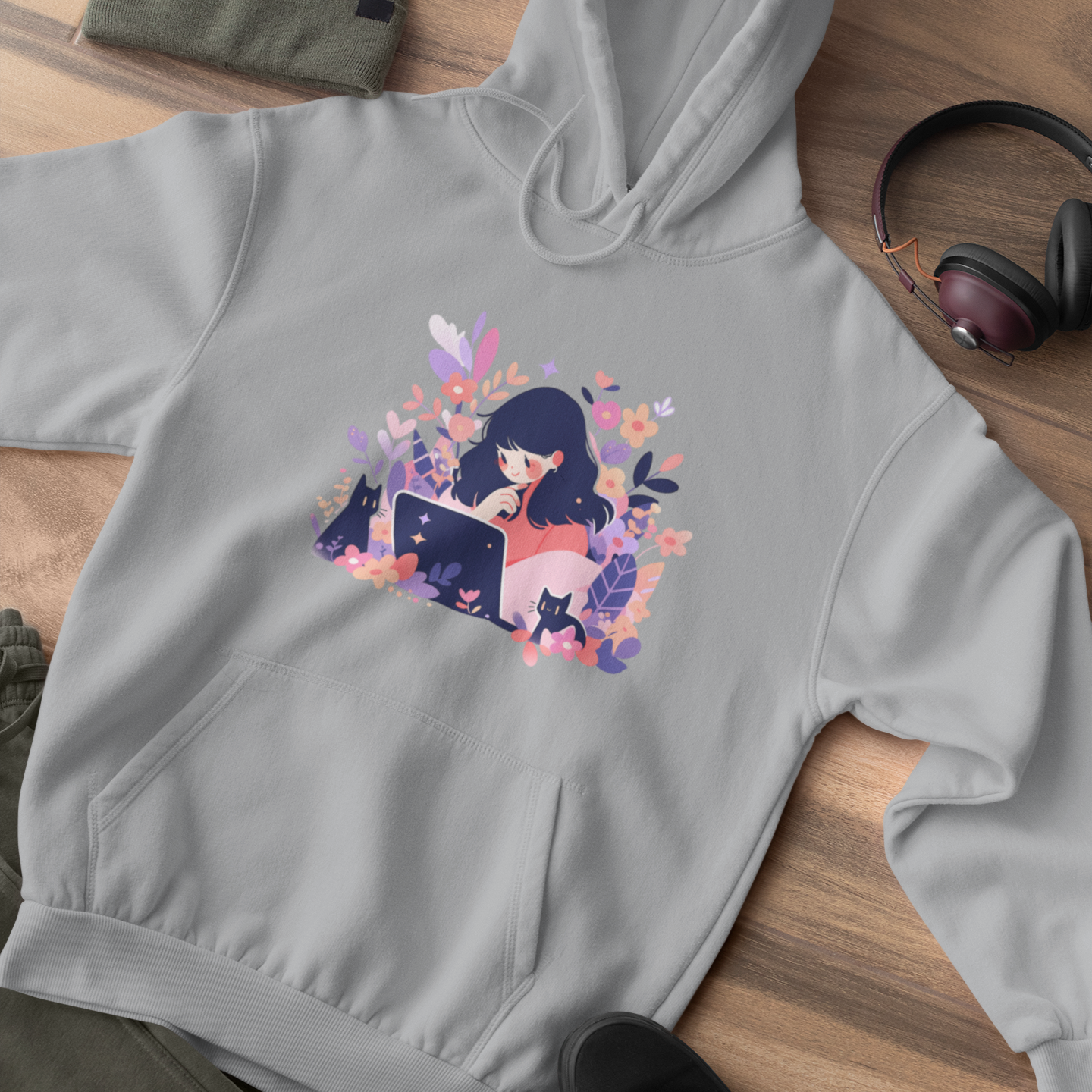 Meowtivation Bloom Hoodie