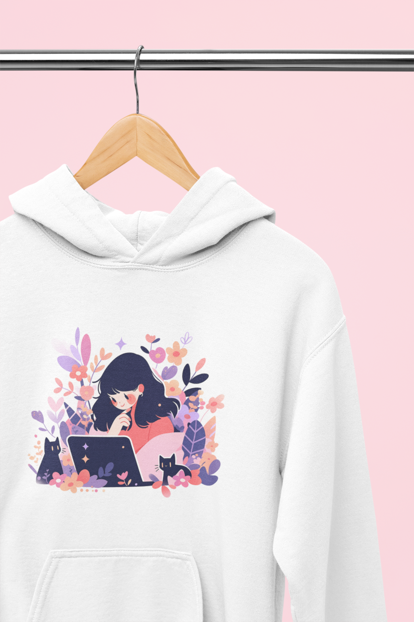 Meowtivation Bloom Hoodie