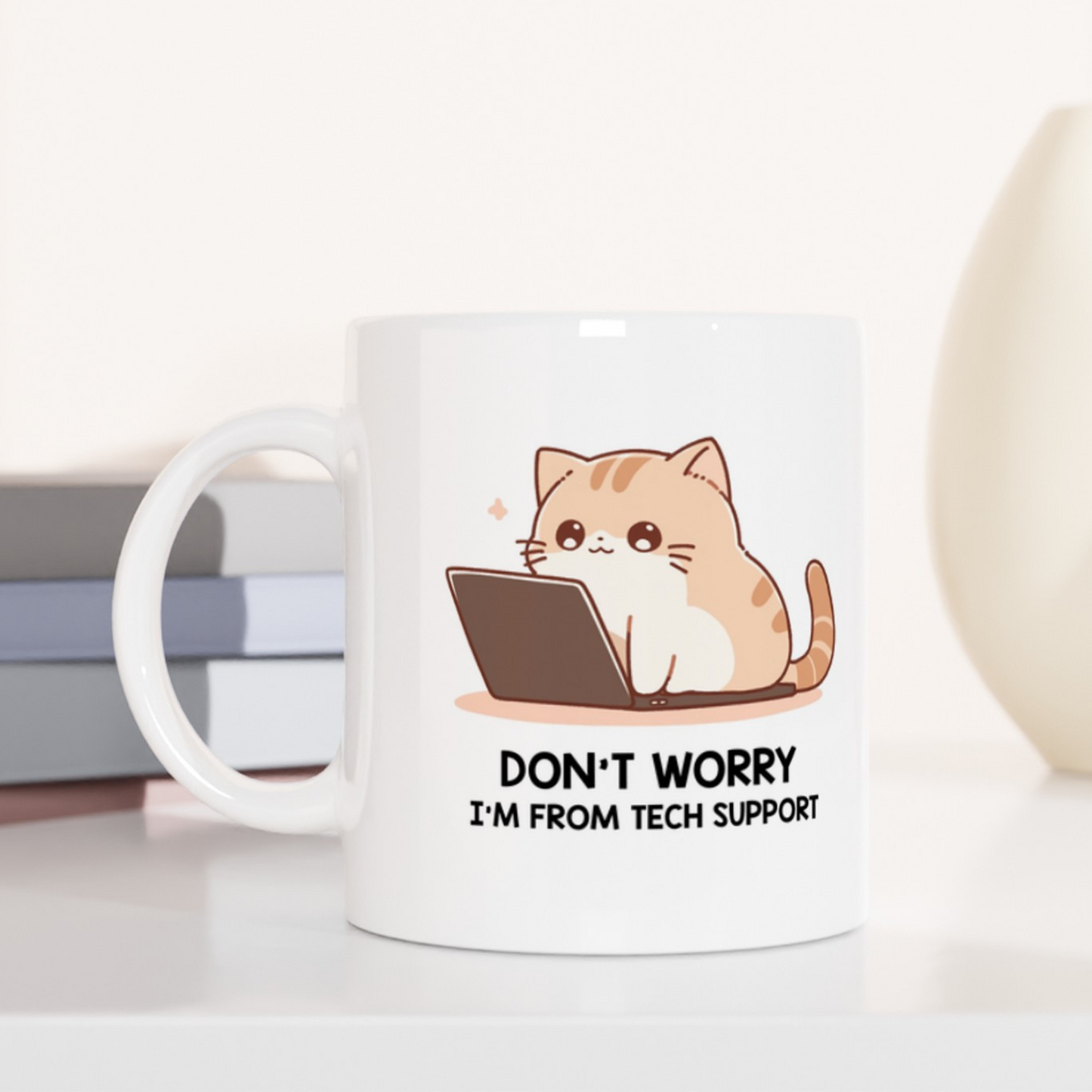 Tech Support Kitty Coffee Mug