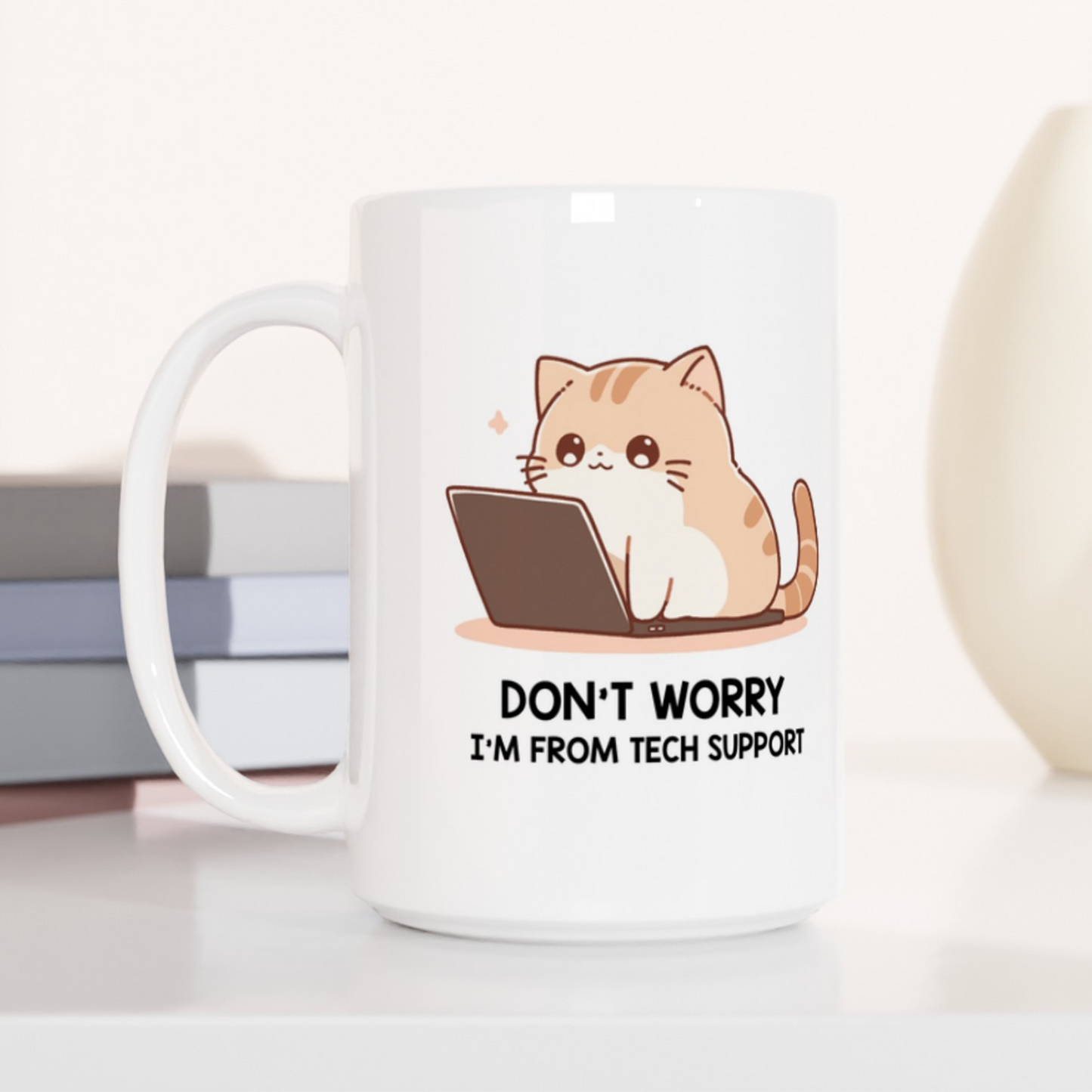 Tech Support Kitty Coffee Mug