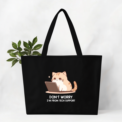 Tech Support Kitty Jumbo Tote