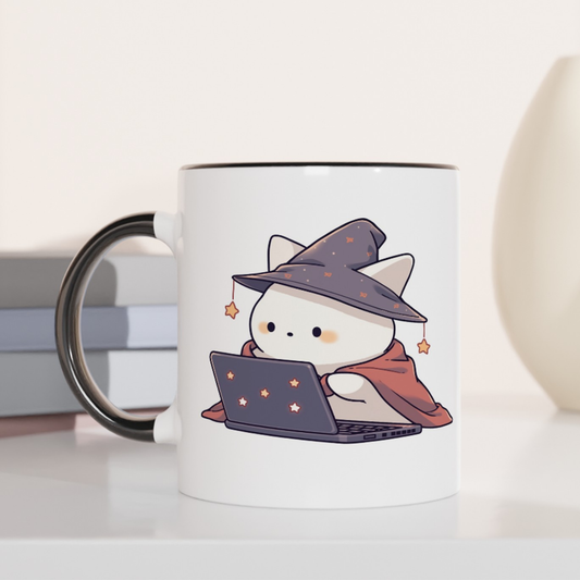 Wizard of C.A.T. (Code and Tech) 11oz Ceramic Two Tone Mug