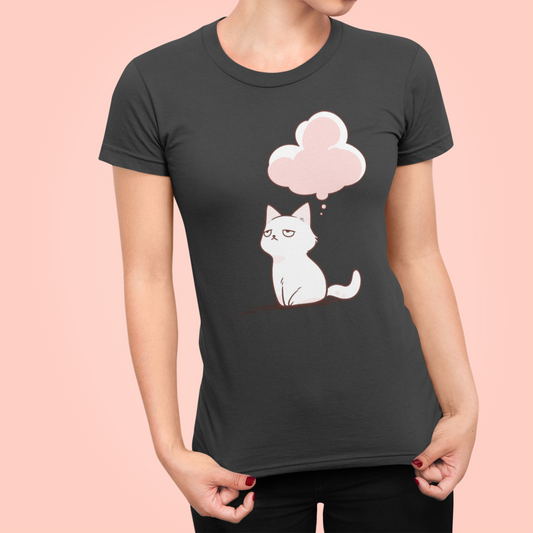 Processing... Cat Thoughts Women's Slim Fit Tee