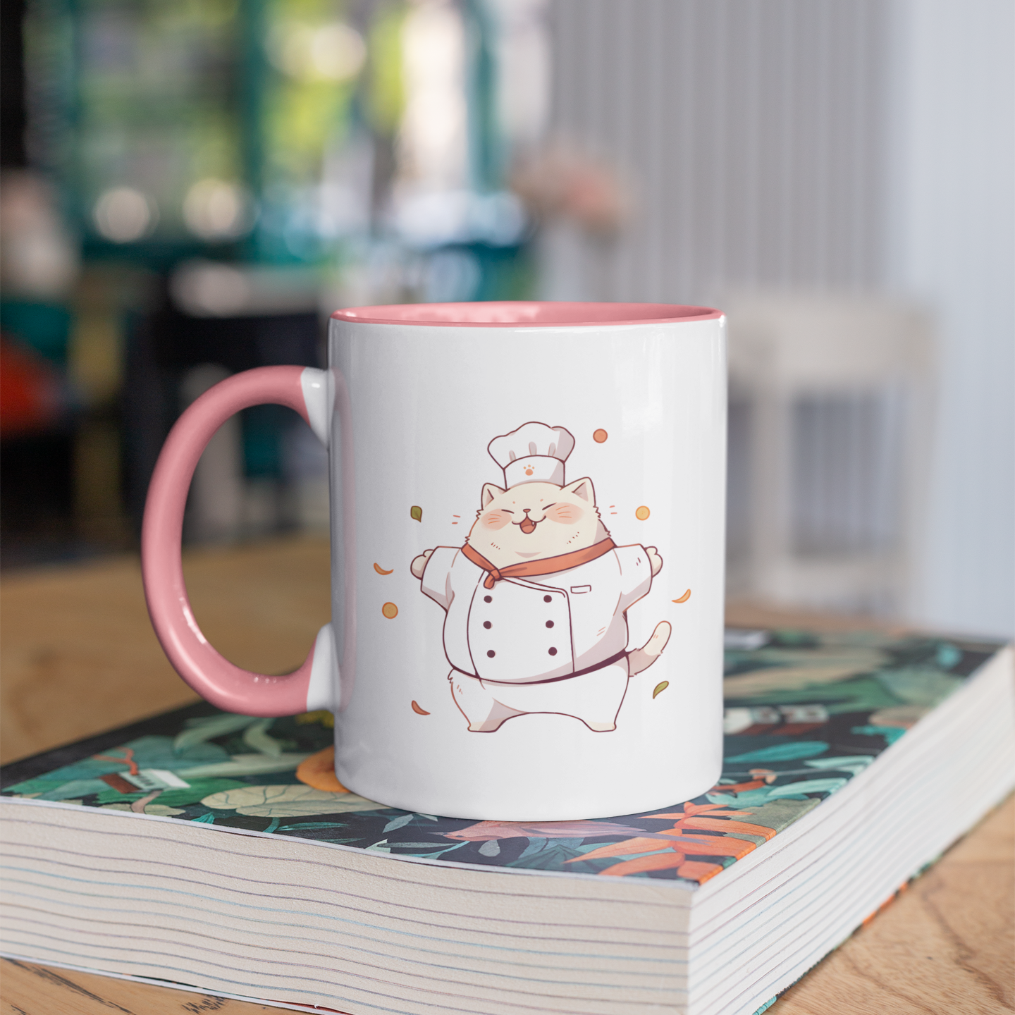 Meowster Chef 11oz Ceramic Two Tone Mug