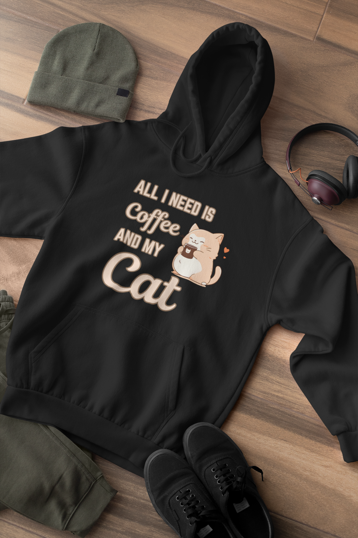 All I Need Is Coffee and My Cat Hoodie