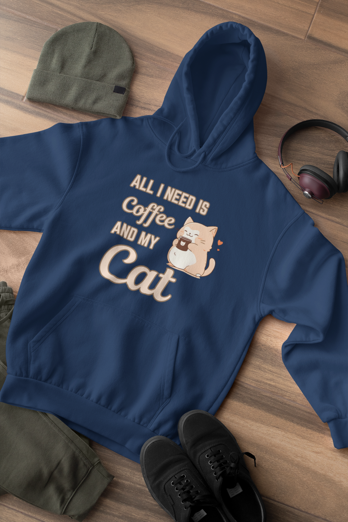 All I Need Is Coffee and My Cat Hoodie