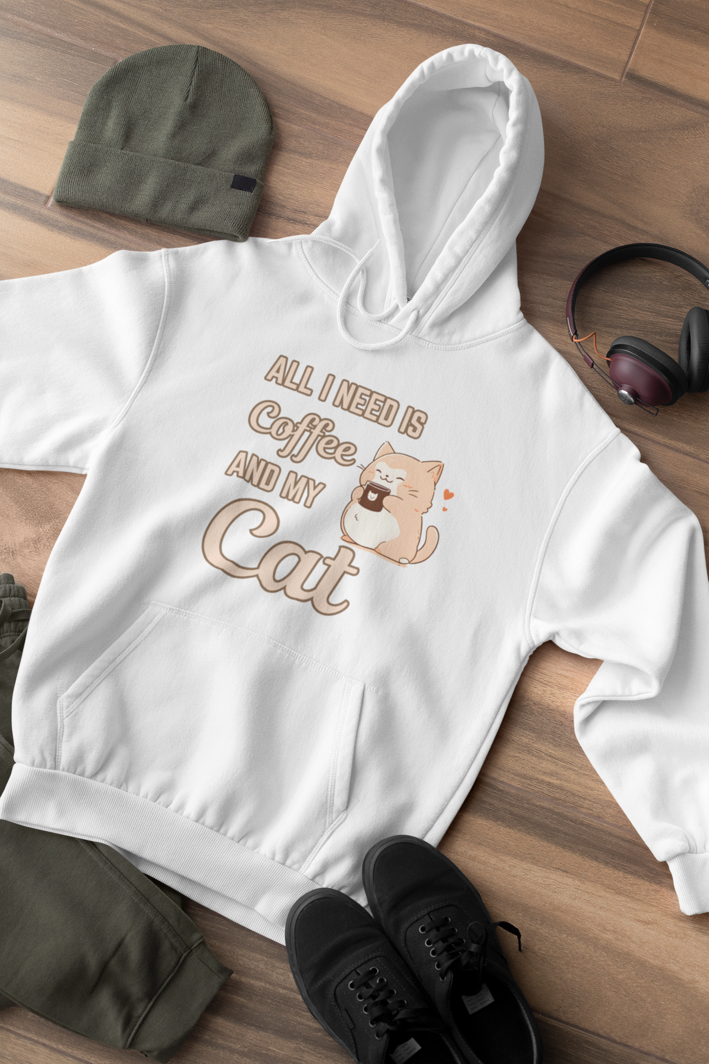 All I Need Is Coffee and My Cat Hoodie