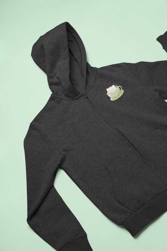 Matcha Meow Moments Zip Hoodie