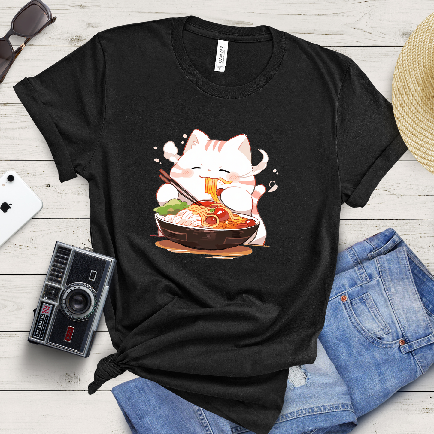 Happy Cat Ramen Feast T-Shirt