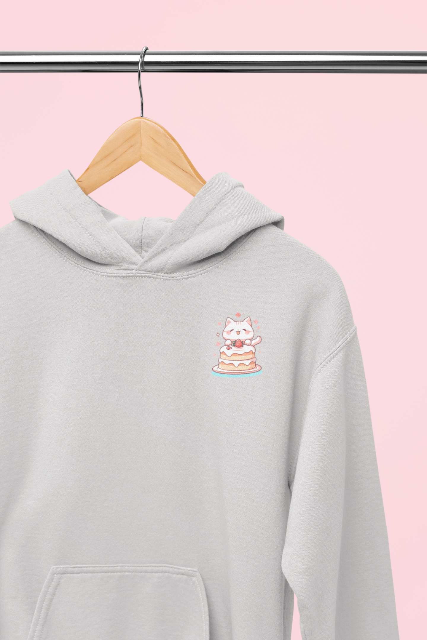 Strawberry Cake Cat Hoodie