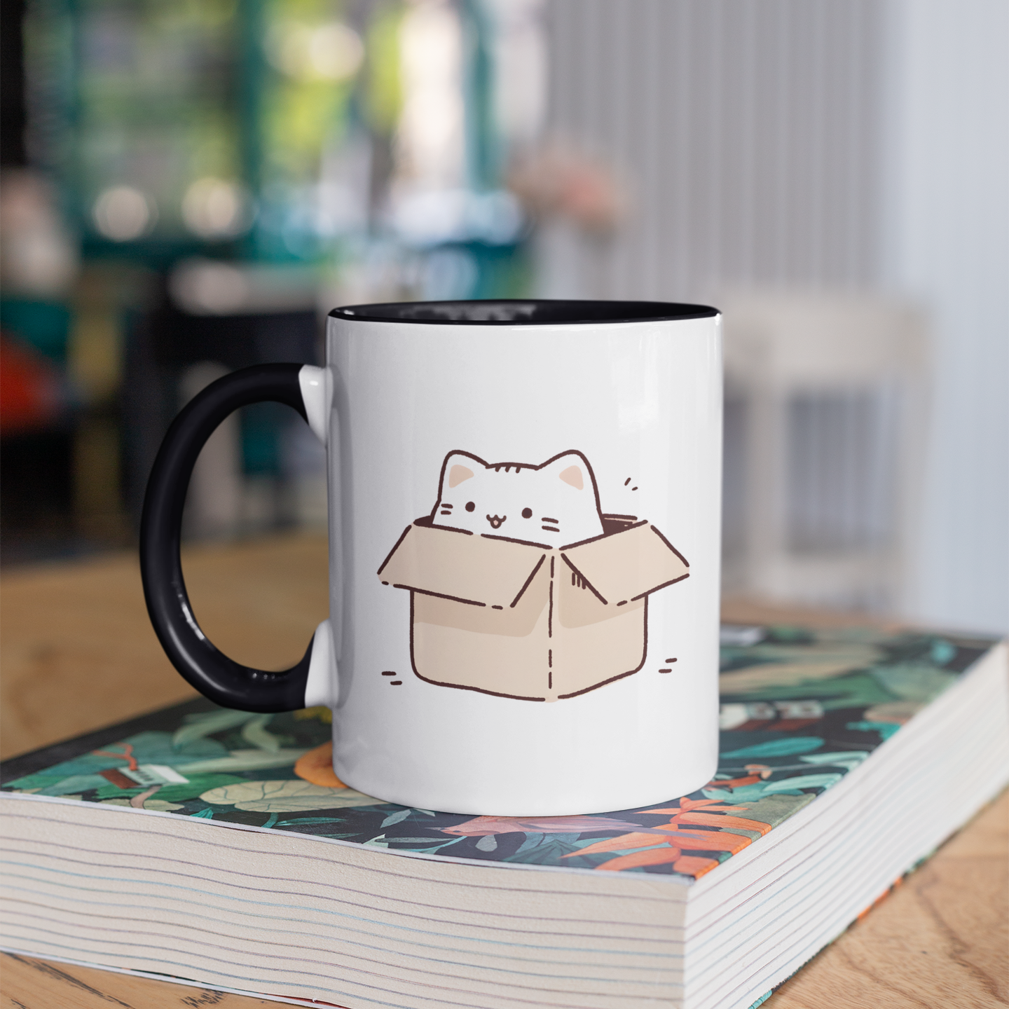 Inbox Kitty 11oz Ceramic Two Tone Mug