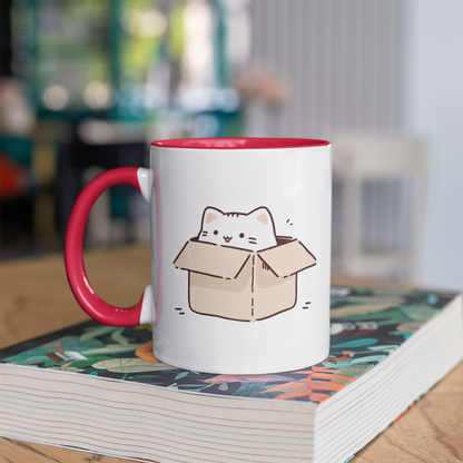 Inbox Kitty 11oz Ceramic Two Tone Mug