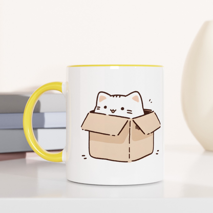 Inbox Kitty 11oz Ceramic Two Tone Mug
